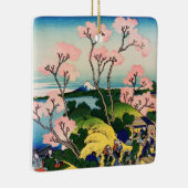 Katsushika Hokusai - Gotenyama, Tokaido, Shinagawa Keramikornament (Rechts)