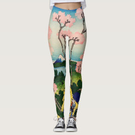 Katsushika Hokusai - Gotenyama, Tokaido, Shinagawa Leggings