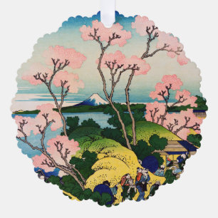 Katsushika Hokusai - Gotenyama, Tokaido, Shinagawa Ornament Karte
