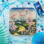 Katsushika Hokusai - Gotenyama, Tokaido, Shinagawa Pappteller (Party)