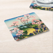 Katsushika Hokusai - Gotenyama, Tokaido, Shinagawa Rechteckiger Pappuntersetzer (angewinkelt)