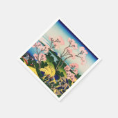 Katsushika Hokusai - Gotenyama, Tokaido, Shinagawa Serviette (Ecke)