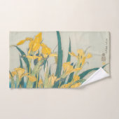Katsushika Hokusai - Grasshopper und Iris Badhandtuch Set (Handtuch)