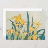 Katsushika Hokusai - Grasshopper und Iris Einladung (Vorne/Hinten)