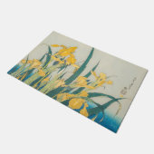 Katsushika Hokusai - Grasshopper und Iris Fußmatte (Schrägansicht)