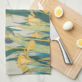 Katsushika Hokusai - Grasshopper und Iris Geschirrtuch (Viertel Falte)