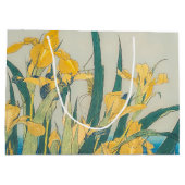 Katsushika Hokusai - Grasshopper und Iris Große Geschenktüte (Rückseite)