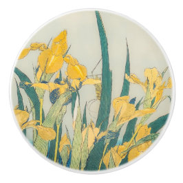 Katsushika Hokusai - Grasshopper und Iris Keramikknauf