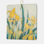 Katsushika Hokusai - Grasshopper und Iris Keramikornament (Links)