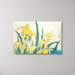 Katsushika Hokusai - Grasshopper und Iris Leinwanddruck