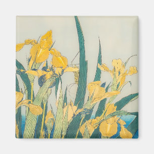 Katsushika Hokusai - Grasshopper und Iris Magnet