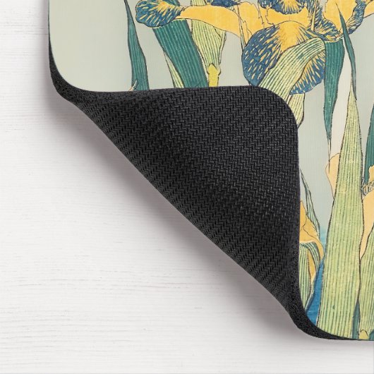 Katsushika Hokusai - Grasshopper und Iris Mousepad (Ecke)