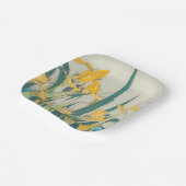 Katsushika Hokusai - Grasshopper und Iris Pappteller (Gewinkelt)