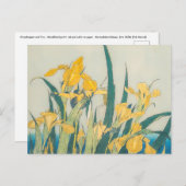 Katsushika Hokusai - Grasshopper und Iris Postkarte (Vorne/Hinten)