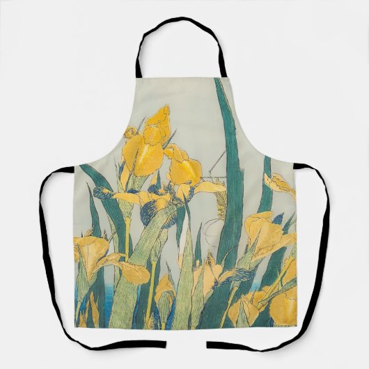 Katsushika Hokusai - Grasshopper und Iris Schürze (Vorderseite)