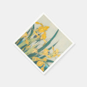 Katsushika Hokusai - Grasshopper und Iris Serviette (Ecke)