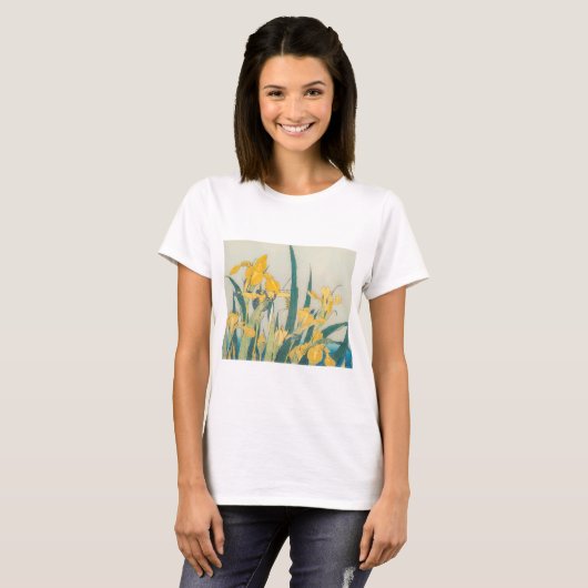 Katsushika Hokusai - Grasshopper und Iris T-Shirt (Vorne ganz)