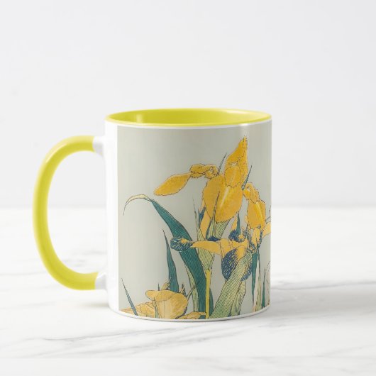 Katsushika Hokusai - Grasshopper und Iris Tasse (Links)