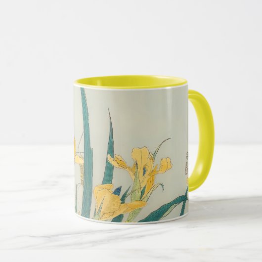 Katsushika Hokusai - Grasshopper und Iris Tasse (VorderseiteRechts)