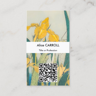 Katsushika Hokusai - Grasshopper und Iris Visitenkarte