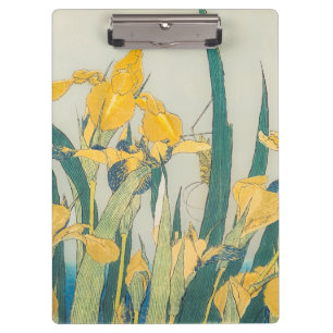 Katsushika Hokusai - Heuschrecke und Schwertlilie Klemmbrett