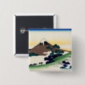 Katsushika Hokusai - Inume pass, Provinz Kai Button (Vorne & Hinten)