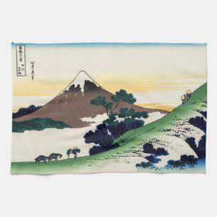 Katsushika Hokusai - Inume pass, Provinz Kai Geschirrtuch