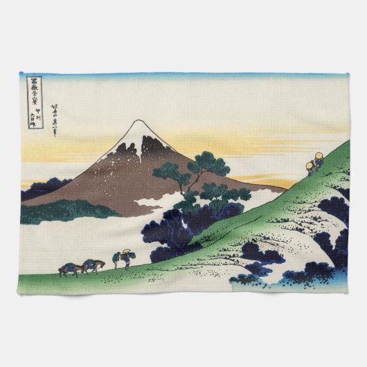 Katsushika Hokusai - Inume pass, Provinz Kai Geschirrtuch (Horizontal)