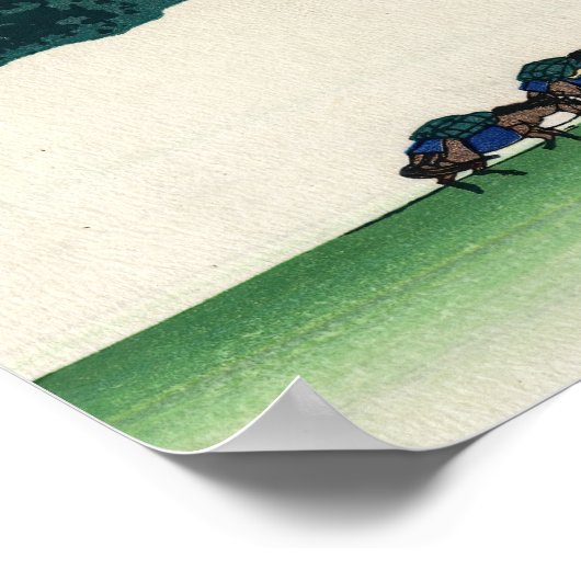 Katsushika Hokusai - Inume pass, Provinz Kai Poster (Ecke)