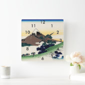Katsushika Hokusai - Inume pass, Provinz Kai Quadratische Wanduhr (Zuhause)