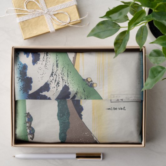 Katsushika Hokusai - Inume pass, Provinz Kai Seidenpapier (Geschenk)