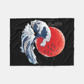 Katsushika Hokusai Japanese Great Wave Men Women K Fleecedecke (Vorderseite (Horizontal))