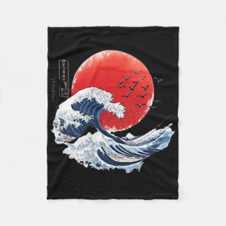 Katsushika Hokusai Japanese Great Wave Men Women K Fleecedecke