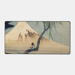 Katsushika Hokusai - Junge betrachtet den Fuji Schreibtischunterlage