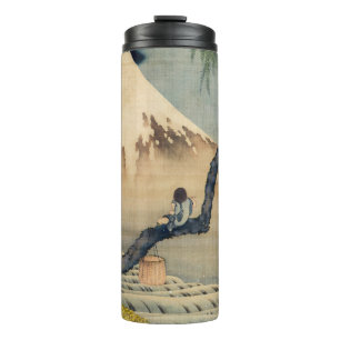 Katsushika Hokusai - Junge betrachtet den Fuji Thermosbecher