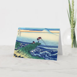 Katsushika Hokusai - Kajikazawa in der Provinz Kai Karte