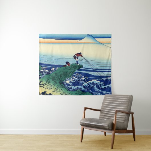 Katsushika Hokusai - Kajikazawa in der Provinz Kai Wandteppich (Beispiel (Horizontal))