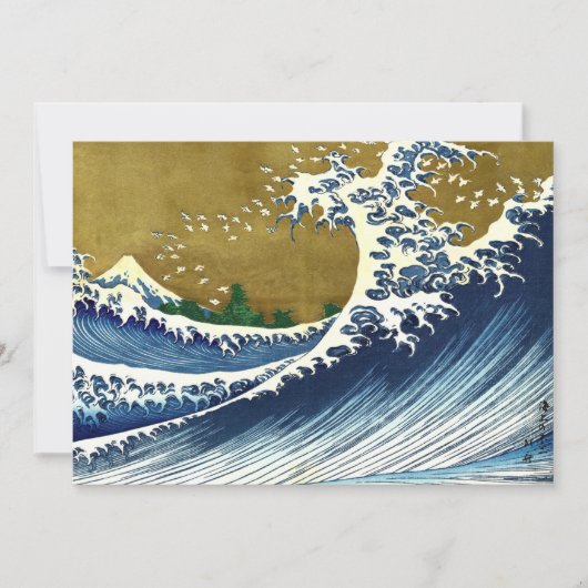 Katsushika Hokusai - Kolored Big Wave Dankeskarte (Vorderseite)