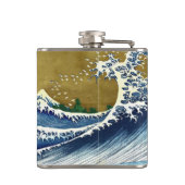 Katsushika Hokusai - Kolored Big Wave Flachmann (Rückseite)
