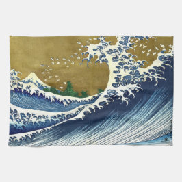 Katsushika Hokusai - Kolored Big Wave Geschirrtuch