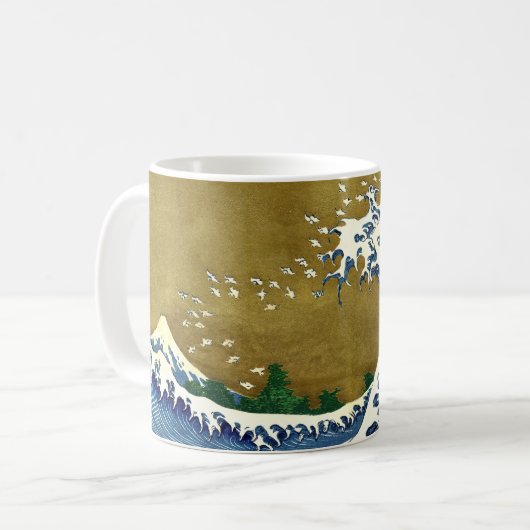 Katsushika Hokusai - Kolored Big Wave Kaffeetasse (Vorderseite Links)