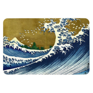 Katsushika Hokusai - Kolored Big Wave Magnet