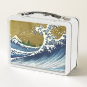Katsushika Hokusai - Kolored Big Wave Metall Brotdose (Rückseite)