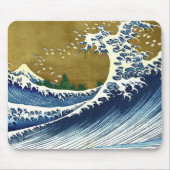 Katsushika Hokusai - Kolored Big Wave Mousepad (Vorne)