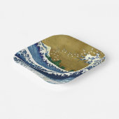 Katsushika Hokusai - Kolored Big Wave Pappteller (Gewinkelt)