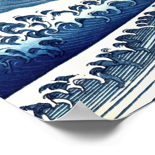 Katsushika Hokusai - Kolored Big Wave Poster (Ecke)