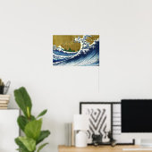 Katsushika Hokusai - Kolored Big Wave Poster (Heimbüro)