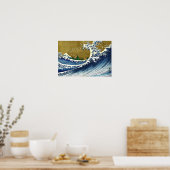 Katsushika Hokusai - Kolored Big Wave Poster (Küche)