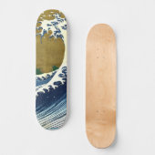 Katsushika Hokusai - Kolored Big Wave Skateboard (Vorderseite)