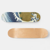 Katsushika Hokusai - Kolored Big Wave Skateboard (Horizontal)